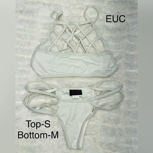Hot Miami Styles White Strappy Bikini Set